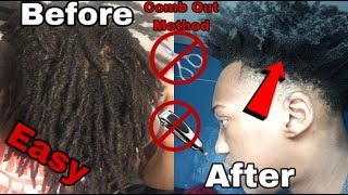 HOW TO TAKE OUT DREADS/FREEFORM DREADS! (EASY COMB OUT METHOD!)