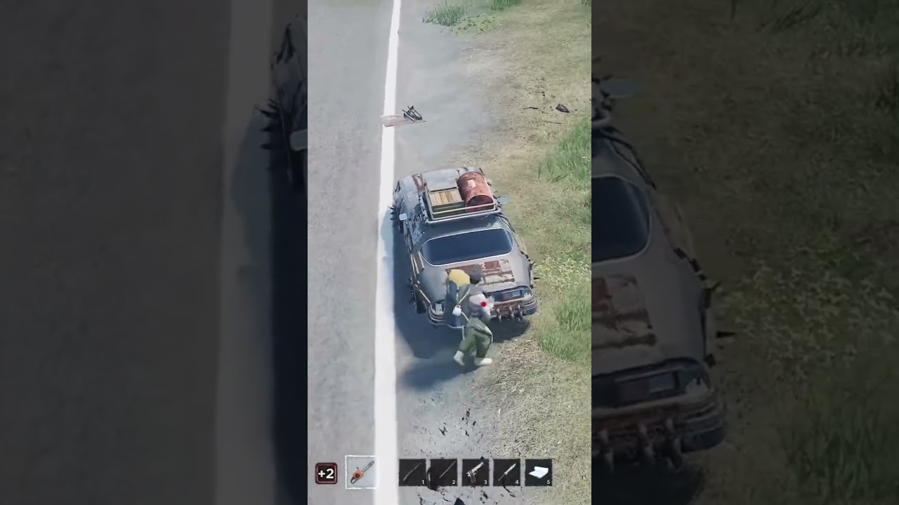 HumanitZ HOT TIP - Chainsaw destroys cars efficiently