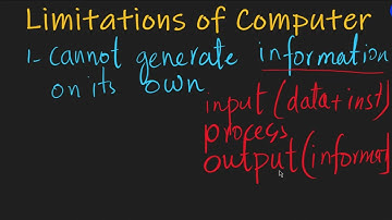 Limitations of Computer Things Computer cannot Do