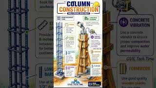 Column Construction Secrets Revealed in 1 Minute! | Step-by-Step Guide You Must Watch #surveying