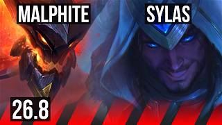 MALPHITE vs SYLAS (TOP) | 43K damage | KR Master | 26.8