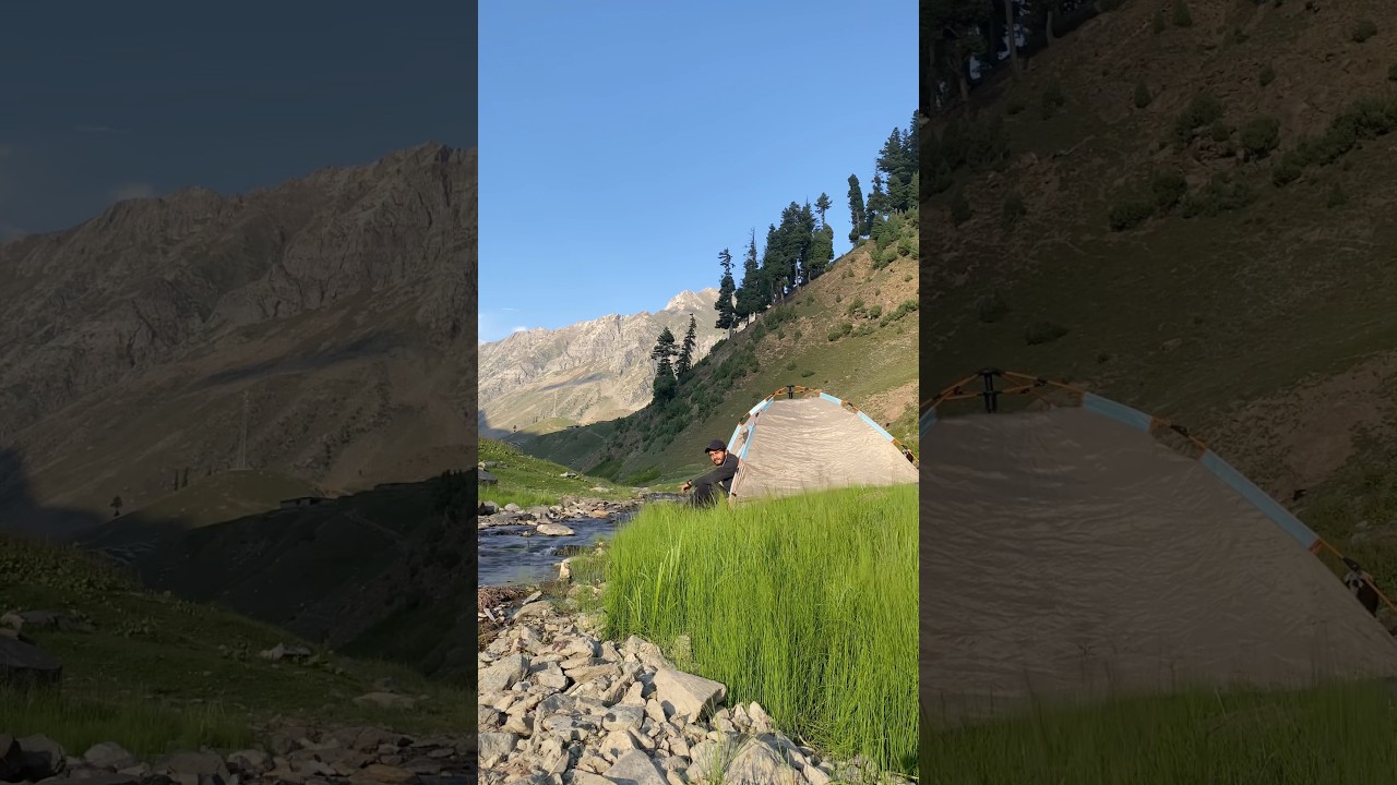 🌄 Peaceful Camping by the River | Nature Sounds | Pakistan Northern Beauty 😇
