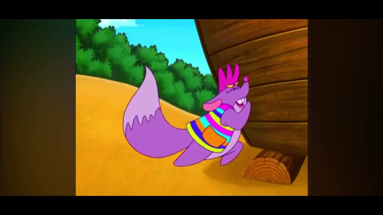 Tico Trying To Push The Boat Into The Water While Singing