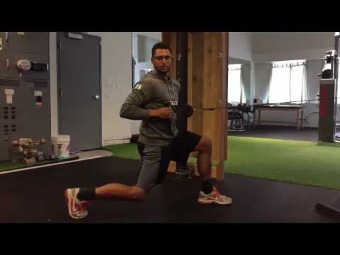Split Stance 1 Arm Cable Row with Thoracic Rotation