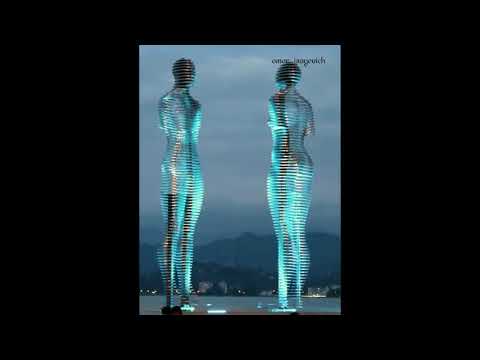 Поцелуй Али и Нино  (статуя любви в Грузии, )👍 Georgia,Batumi, Ali and Nino-The Statue of Love