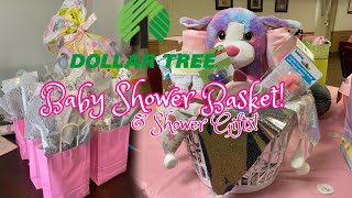 $15 DIY BABY SHOWER BASKET | DOLLAR TREE DIY | BABY SHOWER GIFTS 10 PEOPLE $15