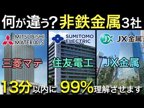 非鉄金属業界で一括りにするな！非鉄業界（住友電工・三菱マテリアル・JX金属）を徹底解説！企業研究・業界研究・志望動機対策！のサムネイル