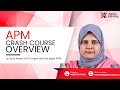 APM Crash course overview by Zaira Anees