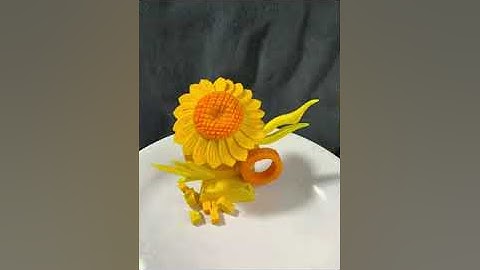 How to fruit carving | cách tỉa hoa hướng dương #fruit