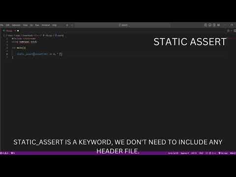 C++ (Programming Language) Project 68: 'Static Assert' Created by Trishanth Kumar