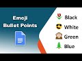 How to add emoji bullet points in Google Docs