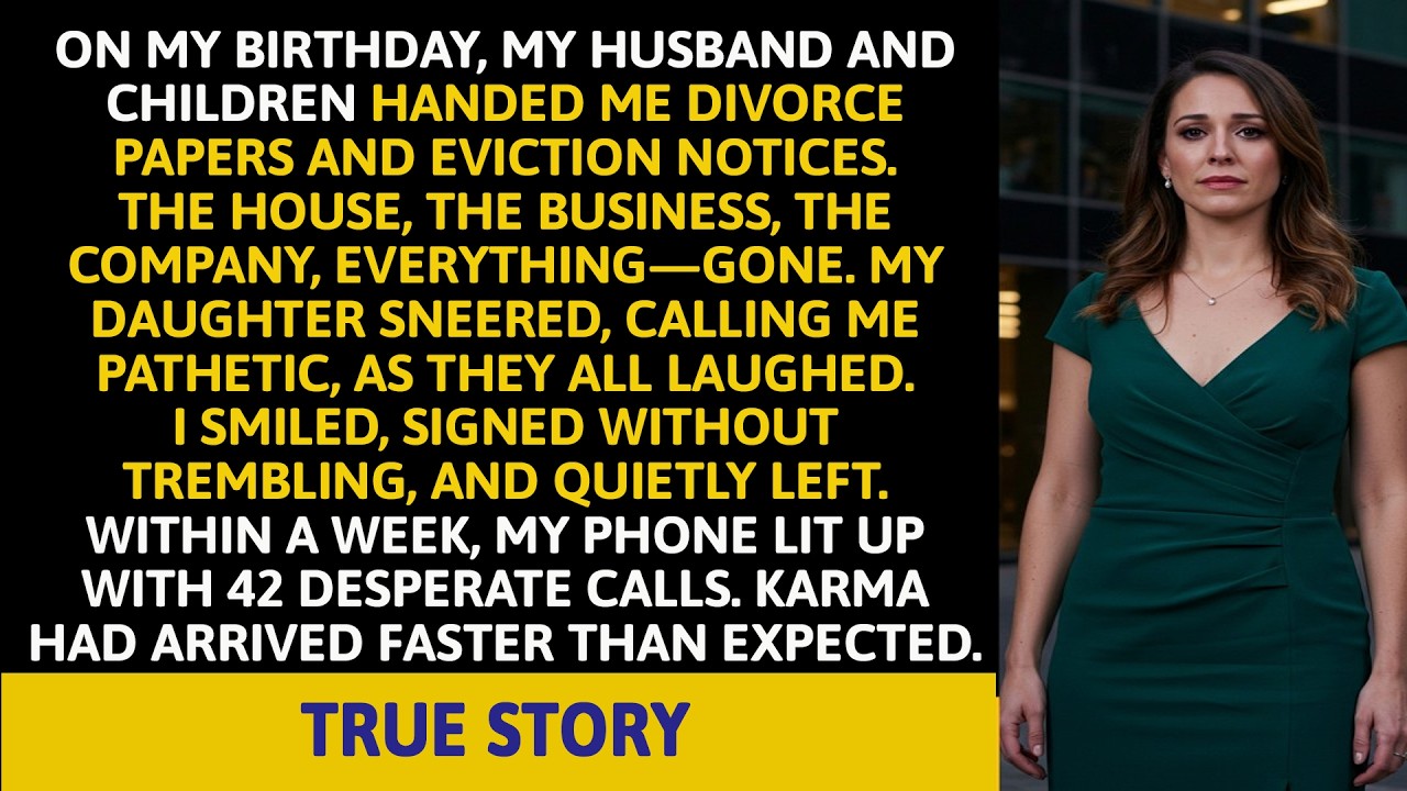 On My Birthday My Husband And Kids Handed Me Divorce Papers And Took The Mansion Business And wealth