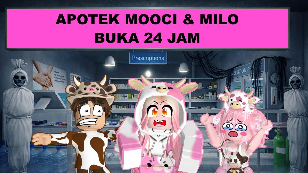 MOMON, MOOCI & MILO KERJA MALAM JAGA APOTEK ANOMALI, SEREM BANGET !!