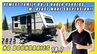 2025 NO BOUNDARIES 18.7 W/ BEAST MODE PKG! DEBUT RV OF THE BEST FAMILY TRAVEL TRAILER WITH BUNKS!
