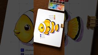 How to Paint a Clownfish 🐠 | Easy Watercolor Tutorial for Beginners | Ocean Life Illustration
