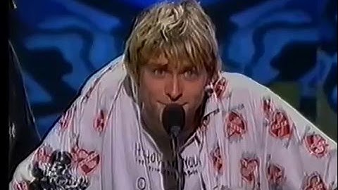 Nirvana   Best New Artist acceptance  MTV Video Music Awards 1992