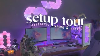 aesthetic white setup tour 2022!