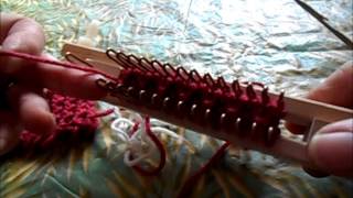 double knitting stockinette stitch on a Kiss Loom