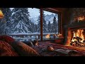 Snowstorm Sounds with Fireplace 🔥 Ultimate Winter White Noise for Sleeping
