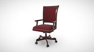 Furniture Office Chairs Traditional Low-poly 3D model