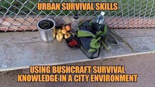 Urban Survival skills challenge  self reliance, homeless survival skills