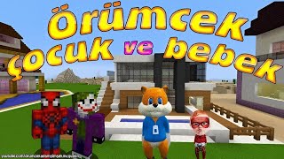 Örümcek Çocuk Minecraftta Joker için Yeni Ev Yapıyor 