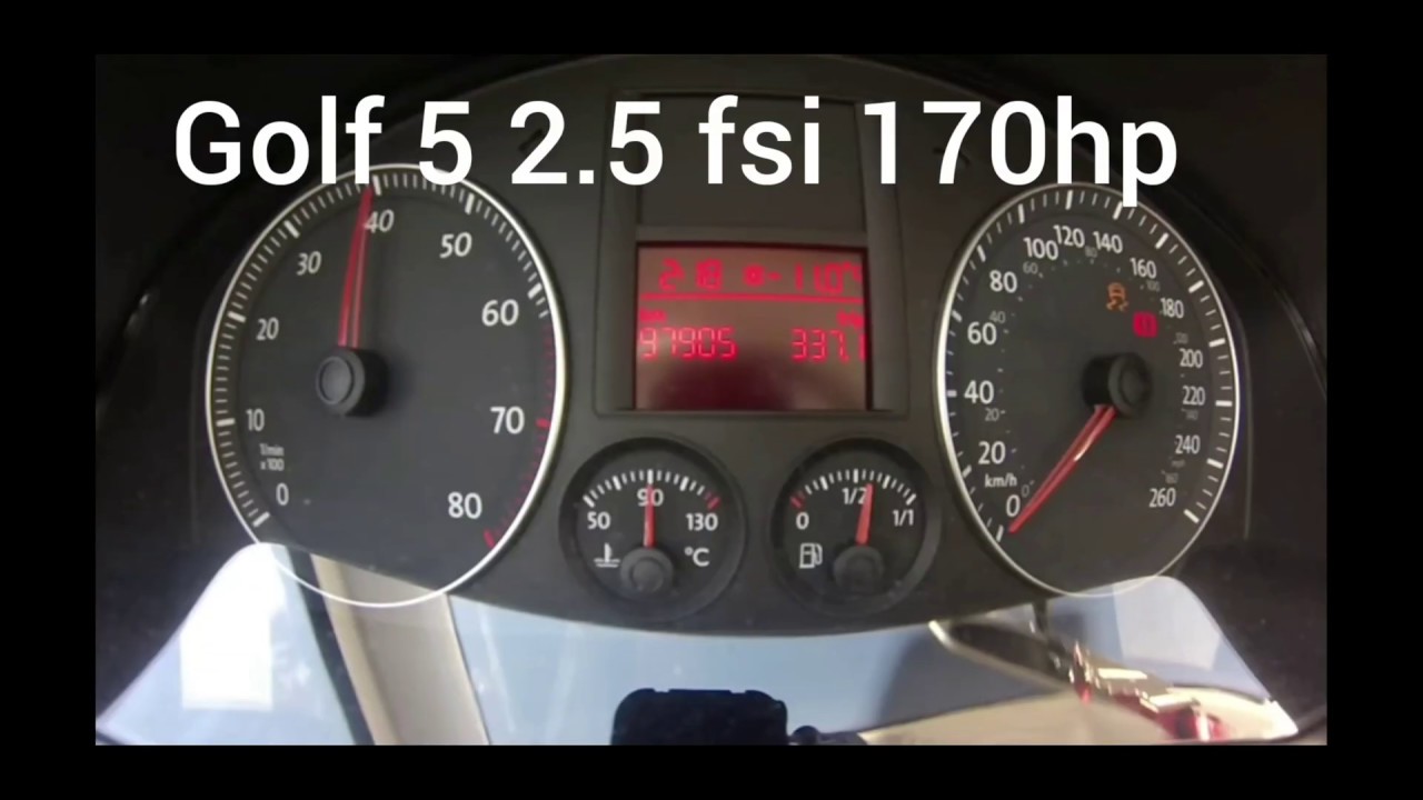 Golf 5 1.4tsi,1.6fsi,1.9tdi,2.0tdi,2.5,r32,2.0gti,2.0tsi acceleration 0-100km/h