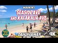 Waikiki Seaside Ave and Kalakaua Ave July 30, 2021 Oahu Hawaii Virtual Walk Treadmill Walk