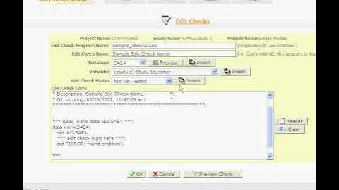 ClinicalSMS™ - SAS Edit Checks with Automated Query Generation