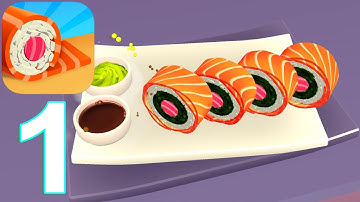 Sushi Roll 3D - Best Food Game Gameplay Walkthrough Part 1 (IOS/Android)
