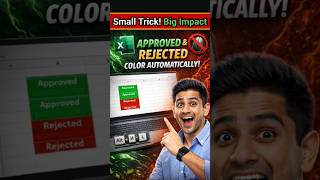 Excel Conditional Formatting Shortcut | Auto Color Approved &amp; Rejected | #excel #pc #viral #shorts