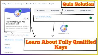 Learn About Fully Qualified Keys | Fully Qualified Keys in Data Cloud Quick Look | Quiz Solution Guide