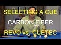 How to Select a Pool Cue, Cue Ball Deflection, Carbon Fiber, Revo vs. Cuetec