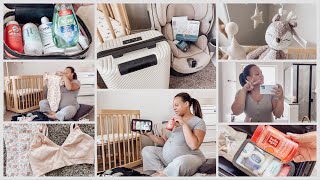 NEST WITH ME  WHATS IN MY HOSPITAL BAG | BABY NUMBER 3!