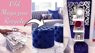 DIY RECYCLE HOME DECOR WITH MAGAZINES| EASY RECYCLE DIY FOR ROOMS.