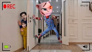 MELİSA NİSA GECE BİZİM EVE CİPS COLA CANAVARI GELDİ BİZİ ARIYOR YEŞİL SAATİ ÇALIŞTIR