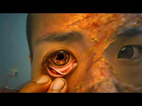 طبيب بيلاقي آلاف الطفيليات والديدان داخل عين مريض وبتزحف للخارج تحت أشعة الشمس تلخيصة FILM 