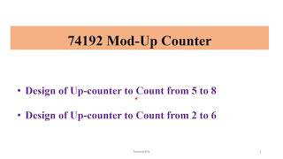 74192 Mod Up Counter Design