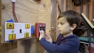 Kid's First Fire Alarm Pull Station Board Test | EST Strobe and Call Point from Amazon