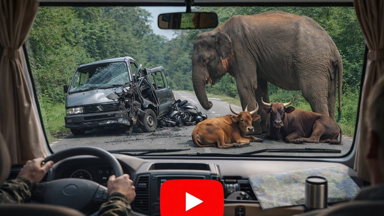 Wild Elephant Blocks Road from Two Wheeler View | Shocking Wildlife Encounter in 4K.