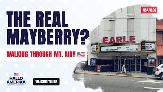 Mayberry Town Walking Tour 🎥 | 4K Mount Airy North Carolina – The Real Mayberry & Andy Griffith Show