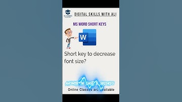 short key to decrease font size in ms word #viral #msword #tips #explore #shorts