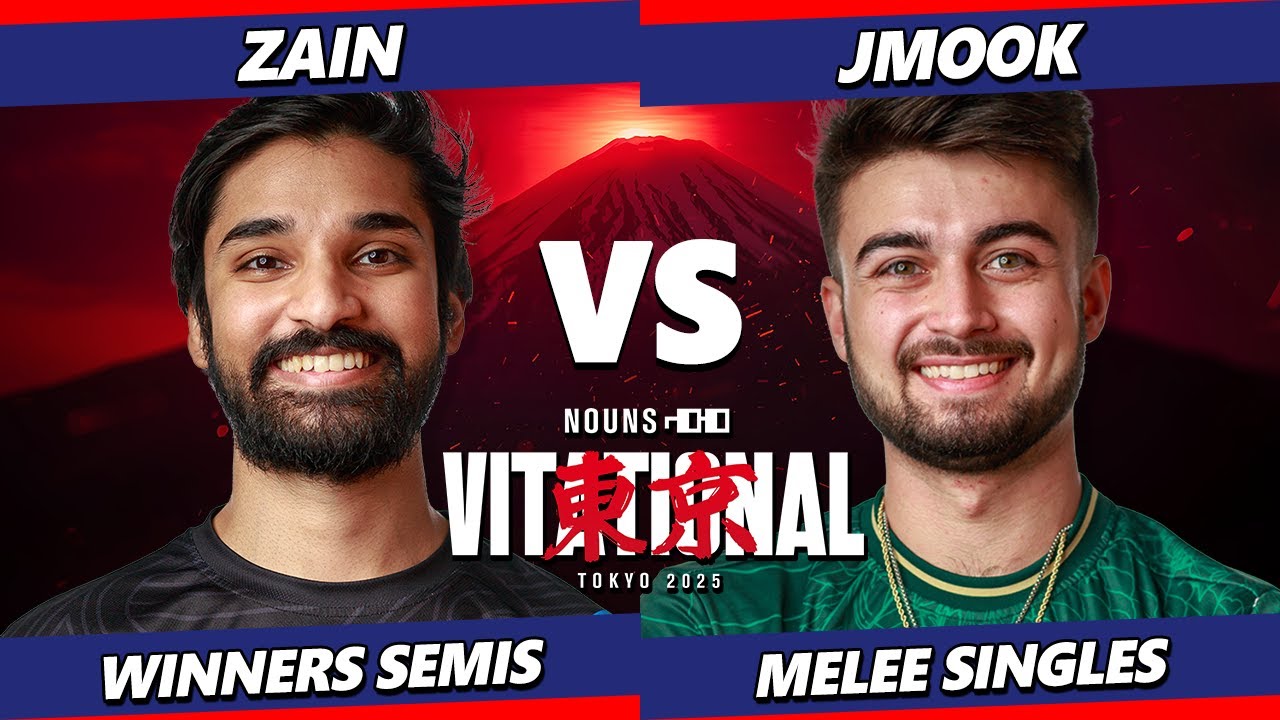 Nounsvitational 2025 TOP 8 - Jmook (Sheik) Vs. Zain (Marth) Smash Melee - SSBM