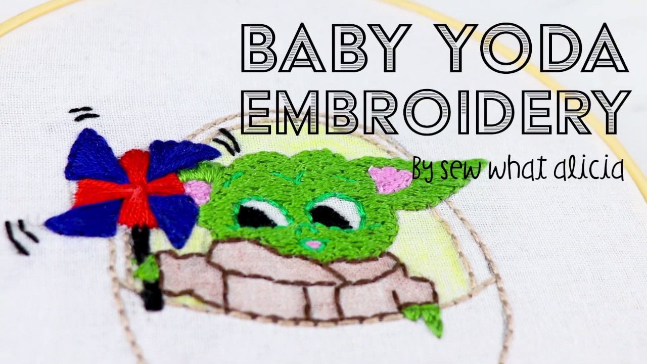 Baby Yoda Embroidery Pattern Tutorial YouTube