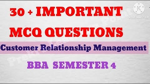 Customer Relationship Management MCQ |CRM MCQ QUESTIONS | Lucknow University MCQ Exam #trending #bba