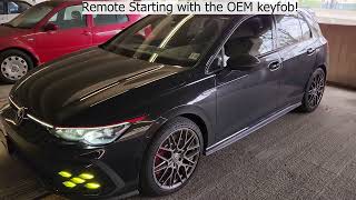 US MK8 2022 Golf GTI Remote Starter Demo (w/ Manual Transmission Bypass)