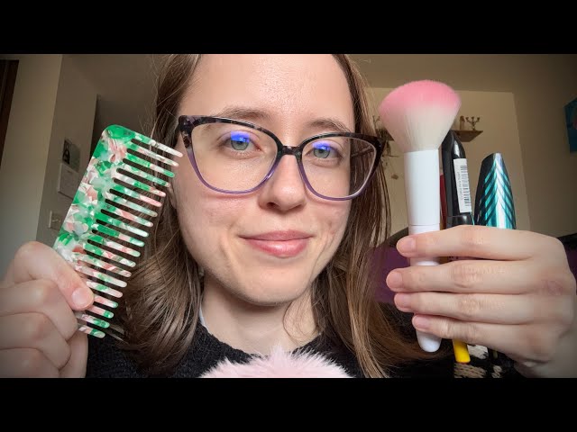Semi-Propless ASMR | Doing Your Hair and Makeup | Personal Attention