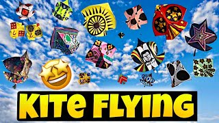 Kite Flying🤩|Mini Basant🔥|Cutting Others Kites😍
