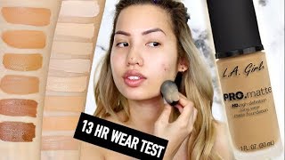 BRAND NEW | L.A GIRL PRO MATTE LONGWEAR FOUNDATION | 13 HOUR WEAR TEST ON OILY SKIN