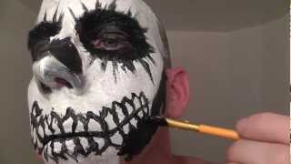 Skull Face Painting Makeup Tutorial & Role Play for ASMR and Relaxation screenshot 5